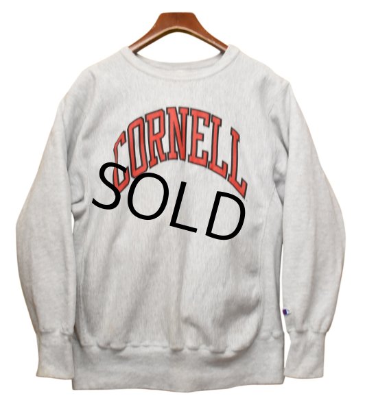 画像1: 90's【USA製】【Champion】【チャンピオン】【リバースウィーブ】コーネル大学【CORNELL】カレッジパーカー【グレー】【スウェット】【サイズXL】 (1)