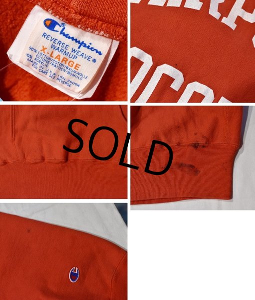 画像2: 【80's】【USA製】【ビンテージ】【チャンピオン】【Champion】FAIR PORT SOCCER バックプリント【トリコタグ】【赤】【リバースウィーブパーカー】【サイズXL】  (2)