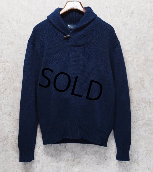 画像1: 【ラルフローレン】【POLO RALPH LAUREN】【紺】コットンリネン【ショールカラーセーター】【サイズM】  (1)