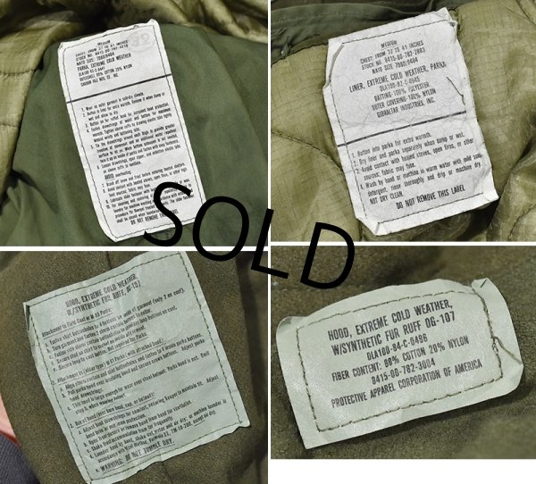 画像2: 【程度良好】【80's】【U.S.ARMY】【米軍実物】【M-65】【モッズパーカー】【フィールドパーカー】【フルセット】【フィッシュテイルパーカー】【M】  (2)