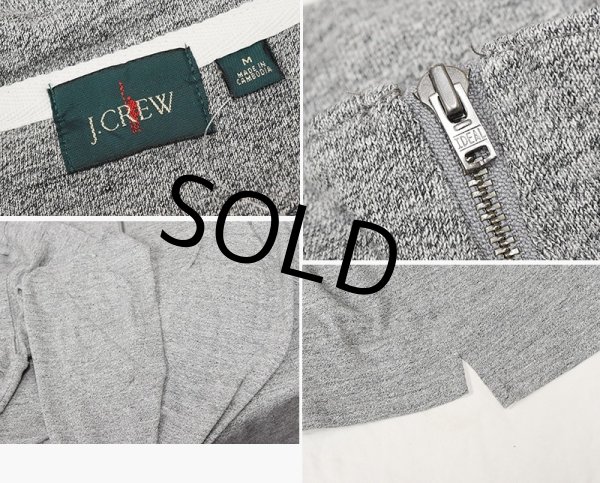 画像2: 【Ｊクルー】【J-crew】【霜降りグレー】【ハーフジップ】エルボーパッチ付き ラガーシャツ【長袖ポロシャツ 】【サイズＭ】  (2)