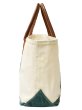 画像4: 80's【ビンテージ】【L.L.bean】【レザーハンドル】【エルエルビーン】生成りｘ緑【キャンバス】【トートバッグ】【キャンパストート】  (4)