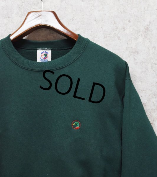 画像1: 程度良好!! 90's【USA製】【ビンテージ】【Duck Head】【緑】【ロゴ刺繍】【スウェット】【サイズＭ】  (1)