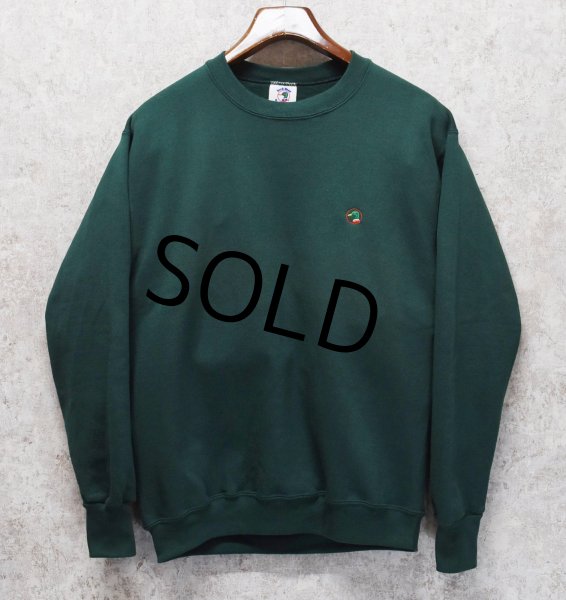 画像3: 程度良好!! 90's【USA製】【ビンテージ】【Duck Head】【緑】【ロゴ刺繍】【スウェット】【サイズM】  (3)