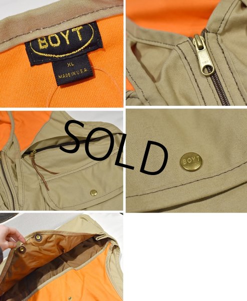 画像2:  USA製【ビンテージ】【BOYT】【ハンティングベスト】【オレンジ×ベージュ】【サイズＸＬ】  (2)