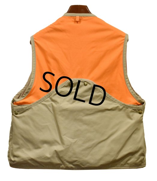 画像3:  USA製【ビンテージ】【BOYT】【ハンティングベスト】【オレンジ×ベージュ】【サイズＸＬ】  (3)