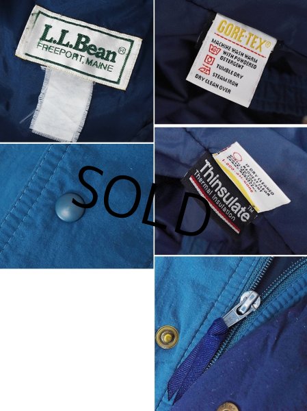 画像2: 80's【L.L.Bean】ＬＬビーン【セルリアンブルー】【windy ridge jacket】中綿入り ゴアテックス バギーズジャケット   (2)