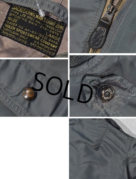 画像2: 50's【米軍実物】【USAF】ビンテージ【7448B】ROLEN SPORTSWEAR社製【L-2B】【フライトJKT】【サイズL】  (2)