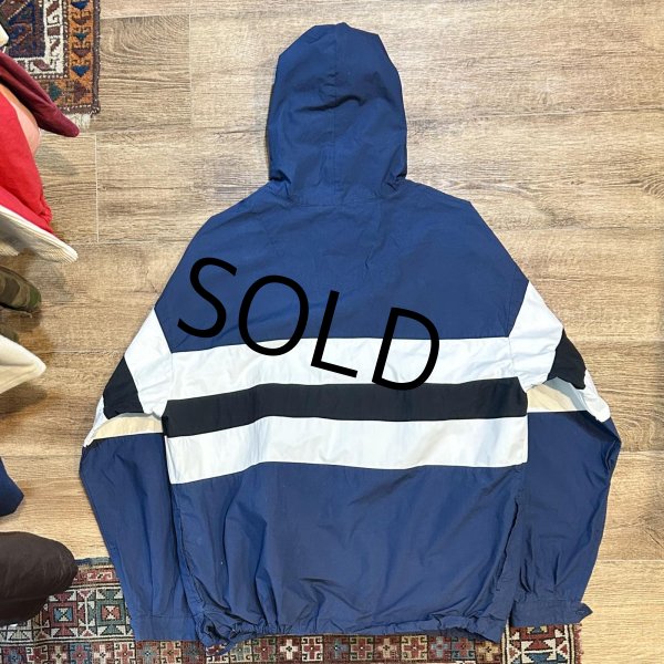 画像3: 90’s~ ビンテージ【J-crew】【オールドJクルー】【紺×白ライン】コットン【アノラックパーカー】【サイズL】  (3)