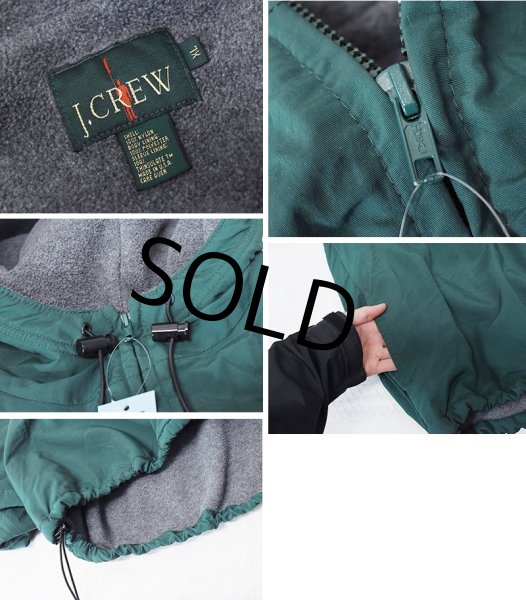 画像2: オールド【J-crew】ジェイクルー 【緑】【裏フリース】【アノラックパーカー】【サイズXL】  (2)