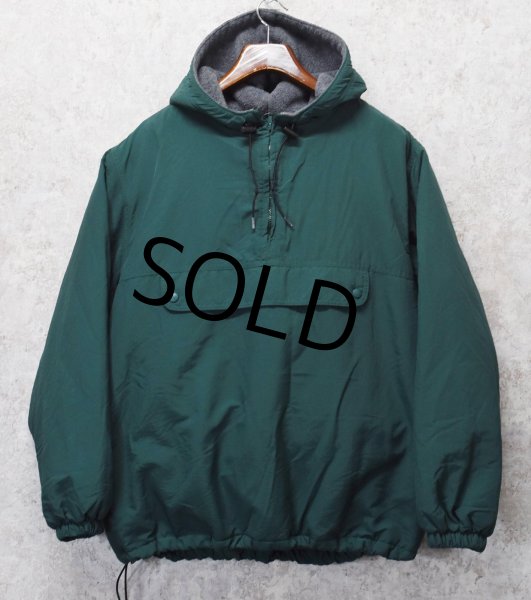 画像1: オールド【J-crew】ジェイクルー 【緑】【裏フリース】【アノラックパーカー】【サイズXL】  (1)