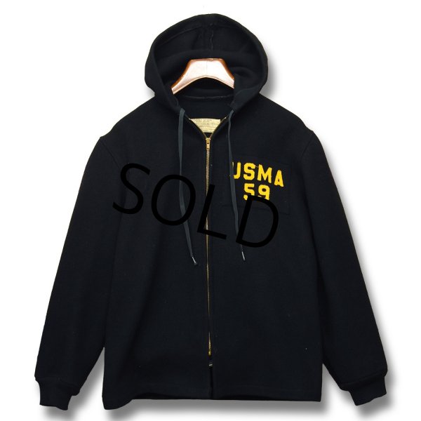 画像4: 【50's】【ビンテージ】【USMA】【カデットストアウエストポイント】【黒】【ウール】ジップアップカデットパーカー【カデットコート】  (4)