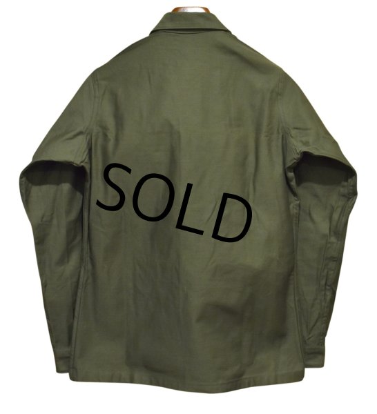 画像3: デッドストック【60's】【U.S.ARMY】【米軍実物】【ビンテージ】【OG107】平ボタン【ユーティリティシャツ】【14 1/2×33】  (3)