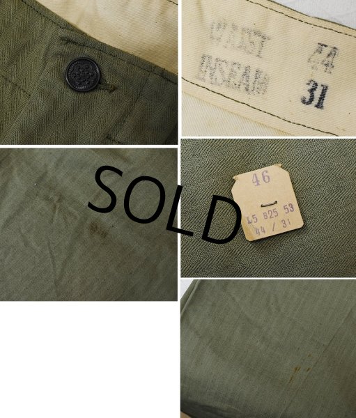 画像3: 【デッドストック】40's【ビンテージ】【米軍実物】U.S.ARMY【M-42】【HBTパンツ】フィールドトラウザーズ【44×31】   (3)