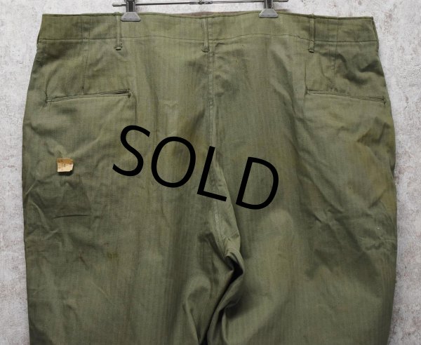 画像5: 【デッドストック】40's【ビンテージ】【米軍実物】U.S.ARMY【M-42】【HBTパンツ】フィールドトラウザーズ【44×31】   (5)