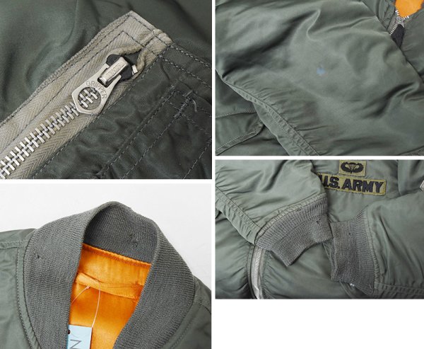 画像3: 70's USAF【米軍実物】ビンテージ【L-2B】  7448J【アルファ製】【フライトジャケット】【サイズM】  (3)