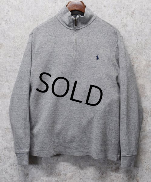 画像1: 【ラルフローレン】POLO RALPH LAUREN【グレー】【無地】【ハーフジップ】【コットンセーター】【サイズM】   (1)