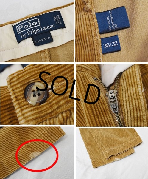 画像2: ビンテージ【ラルフローレン】POLO RALPH LAUREN【キャメル】【コーデュロイパンツ】【36×32】  (2)