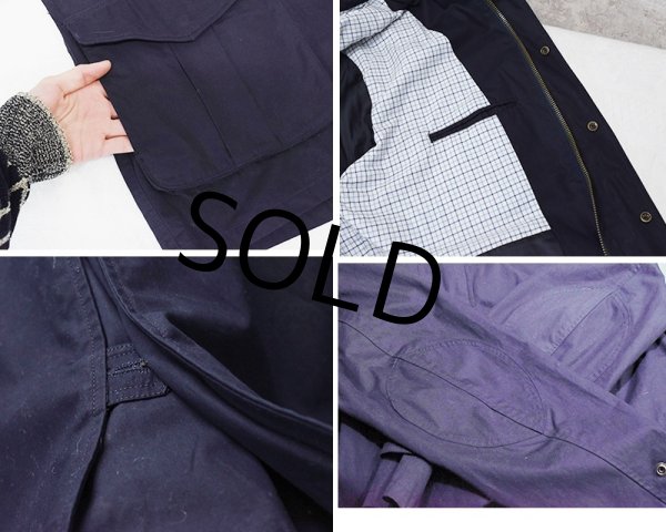 画像3: 【RALPH LAUREN】【ラルフローレン】【ネイビー×裏地チェック】【コットンジャケット】【ジップアップコート】【サイズXL】  (3)