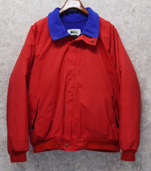 画像4: 80’s~【USA製】【ビンテージ】【REI】【アールイーアイ】【赤ナイロンx裏地青フリース】【ゴアテックスブルゾン】【サイズXL】  (4)