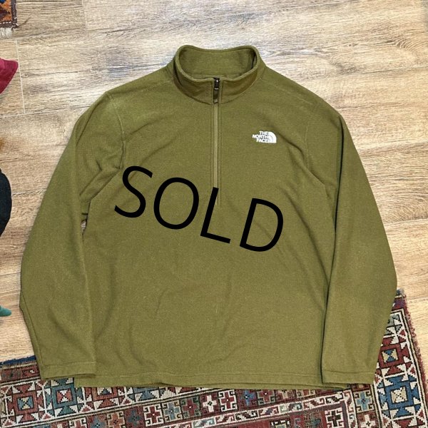 画像1: ビンテージ【ノースフェイス】【the north face】【オリーブ】ハーフジップフリース【ハーフジップカットソー】【サイズXL】  (1)