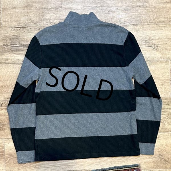 画像3: 【ラルフローレン】POLO RALPH LAUREN【黒xチャコール】ボーダー 針抜き【タートルネックロンT】【サイズM】  (3)