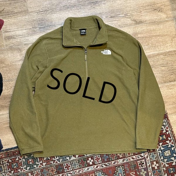 画像4: ビンテージ【ノースフェイス】【the north face】【オリーブ】ハーフジップフリース【ハーフジップカットソー】【サイズXL】  (4)