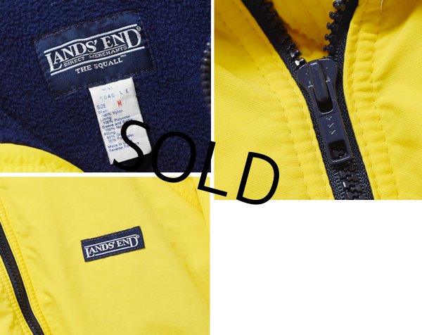 画像2: 【USA製】90's【ビンテージ】【ランズエンド】【LANDS' END】【裏フリース】【スコールジャケット】【サイズＭ】  (2)