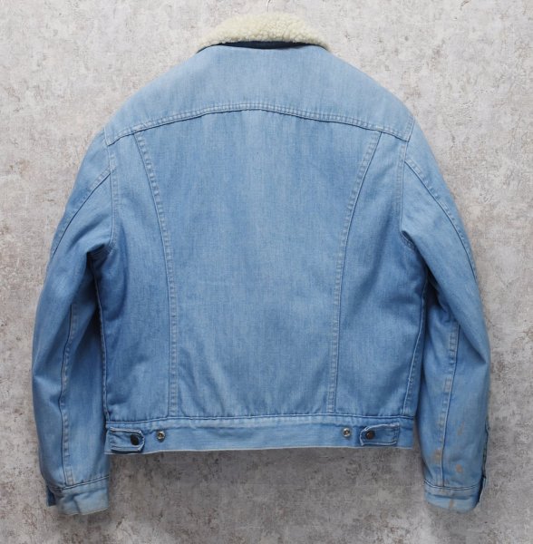 画像3: 【80s~】【USA製】ビンテージ【Levis】リーバイス 【サックスブルー】 裏ボア付き【デニムジャケット】ボアジャン  (3)