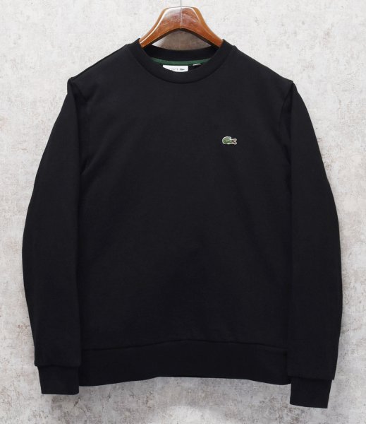 画像1: 【LACOSTE】【ラコステ】ブラック【CLASSIC FIT】【黒無地スウェット】【サイズＭ】  (1)