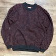 画像1: 80’s ノルウェー製【L.L.Bean】【ＬＬビーン】【バーズアイ】【チャコール×赤】【ウールニットセーター】【サイズＬ】  (1)