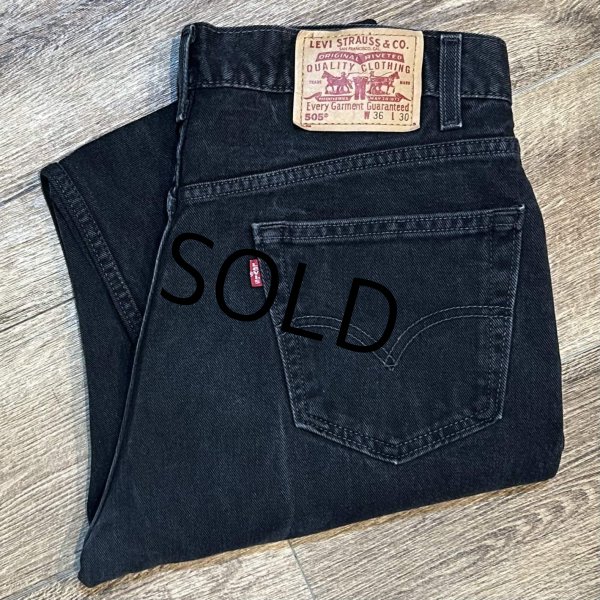 画像1: 00's~【ビンテージ】【LEVI'S】【リーバイス５０５】505【黒】【デニムパンツ】ブラックデニム【36×30】  (1)