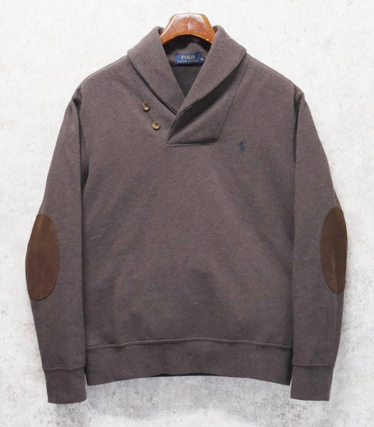 画像1: 程度良好【ラルフローレン】【POLO RALPH LAUREN】【ブラウン】【ショールカラースウェット】【サイズＭ】  (1)