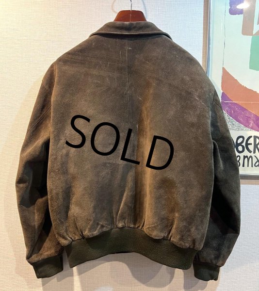 画像3: 90's~ ビンテージ【ラルフローレン】【POLO RALPH LAUREN】ブラウン チンストラップ付き【スエードブルゾン】スウィングトップ【サイズＬ】  (3)