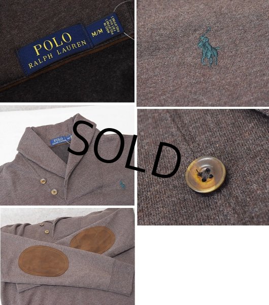 画像2: 程度良好【ラルフローレン】【POLO RALPH LAUREN】【ブラウン】【ショールカラースウェット】【サイズＭ】  (2)