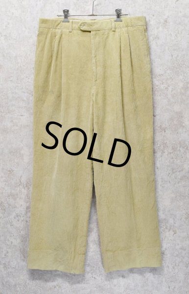 画像1: イタリー製【イタリア製】【ビンテージ】【Paul Stuart】【ポールスチュアート】ベージュ【2タック】【コーデュロイスラックス】【サイズ36】  (1)