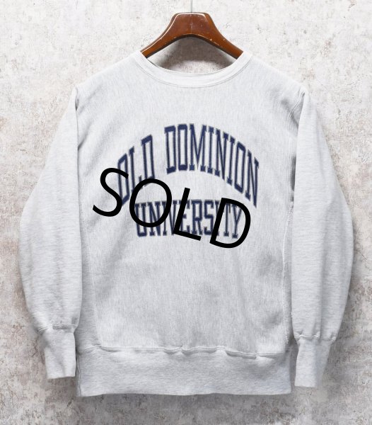 画像1: 90's【USA製】【Champion】【チャンピオン】RW【リバースウィーブ】オールドドミニオン大学【カレッジスウェット】【グレー】【サイズL】  (1)