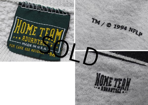 画像2: 90's【USA製】【ビンテージ 】【HOME TEAM】【NFL】【LOS ANGELES RAIDERS】【ロサンゼルスレイダーズ】【グレー】【スウェット】【サイズM】  (2)
