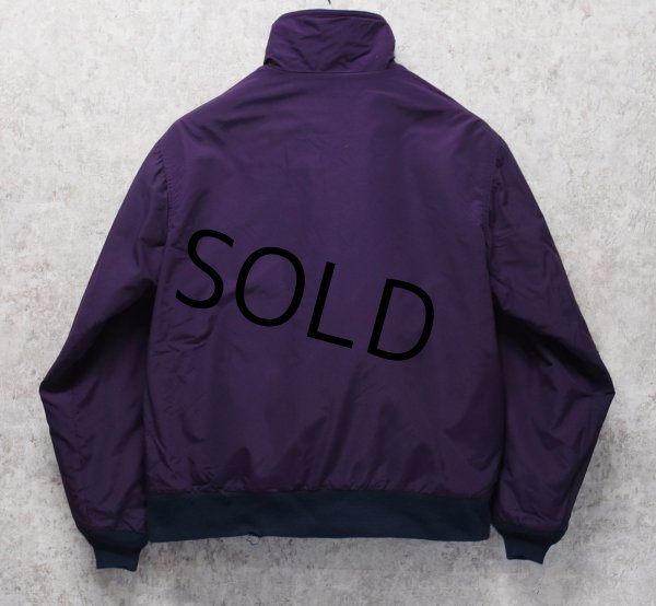 画像3: 90's【ビンテージ】L.L.Bean【LLビーン】【紫×紺リブ】裏地フリース【ウォームアップジャケット】【メンズM程度】  (3)