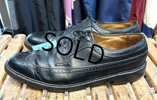 画像4: 【ビンテージ】【フローシャイム インペリアル】【黒】【ウィングチップシューズ】【10 1/2D】【28.5cm程度】  (4)