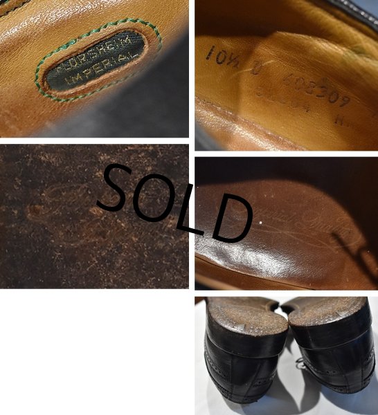 画像2: 【ビンテージ】【フローシャイム インペリアル】【黒】【ウィングチップシューズ】【10 1/2D】【28.5cm程度】  (2)