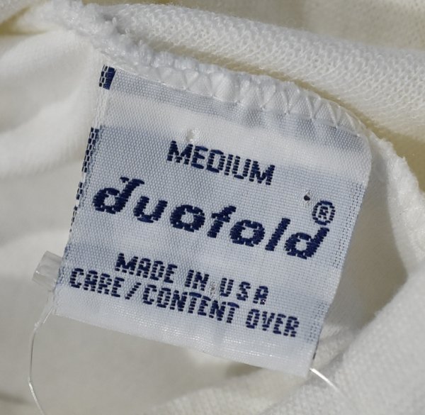 画像2: USA製【duokfold】デュオフォールド【白】無地【タートルネックロンT】【サイズM】  (2)