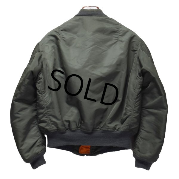 画像3: 70's【ビンテージ】U.S.ARMY【米軍実物】USAF 【アルファ製造】【MA-1】【8279E】ALPHA 【サイズL】  (3)