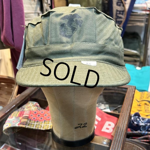 画像1: デッドストック 50's【ビンテージ】米軍実物【USMC】【HBTキャップ】サイズ SMALL【59ｃｍ程度】  (1)