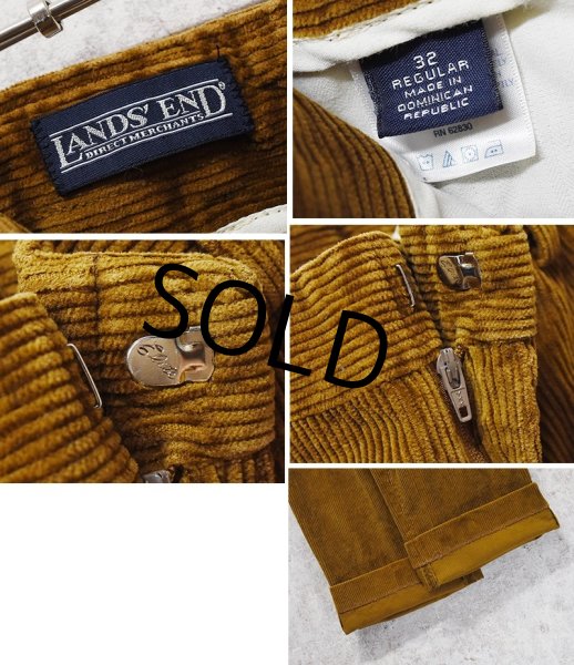画像2: 【ビンテージ】LAND’S END【ランズエンド】【ブラウン】【コーデュロイパンツ】コーデュロイスラックス【サイズ32】  (2)