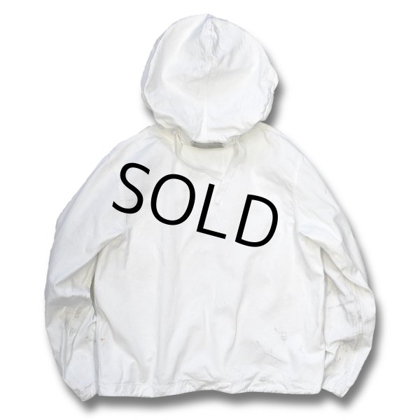 画像3: 40's【U.S.NAVY】ビンテージ【白】【サルベージパーカー】【サイズM】  (3)