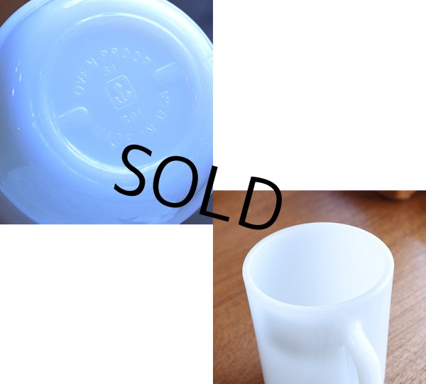 画像2: ~80's 【USA製】【Fire King】【ファイヤーキング】【白】無地【9オンスマグ】【マグカップ】  (2)