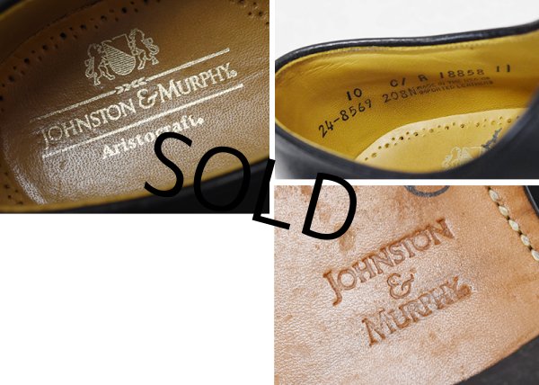 画像2: 【USA製】【ビンテージ】【ジョンストン&マーフィー】JOHNSTON&MURPHY【アリストクラフト】ARISTOCRAFT 【黒】ストレートチップ【10 C/A】【28cm程度】  (2)