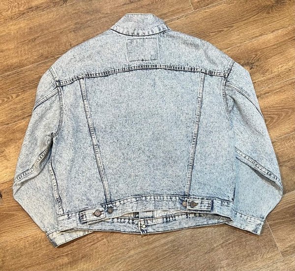 画像3: 90’s 【ビンテージ】USA製【リーバイス】【LEVIS】【70598】【ケミカルウォッシュ】【デカパッチ】【Gジャン】デニムジャケット【サイズXL】  (3)