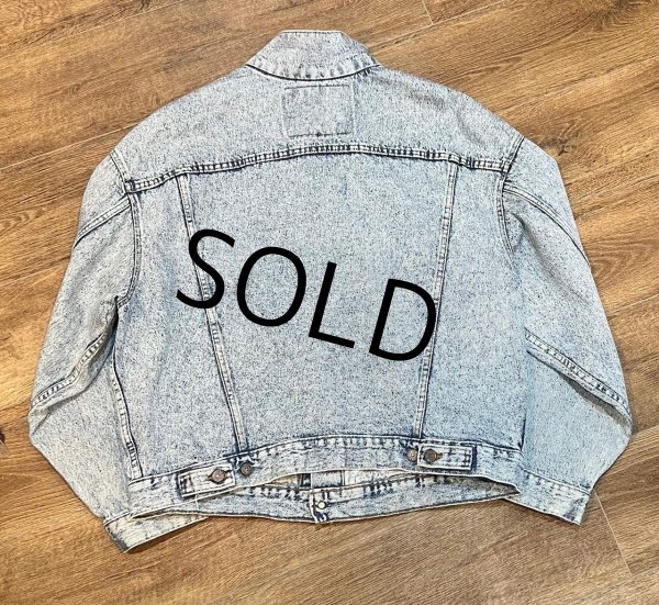 画像3: 90’s 【ビンテージ】USA製【リーバイス】【LEVIS】【70598】【ケミカルウォッシュ】【デカパッチ】【Gジャン】デニムジャケット【サイズXL】  (3)